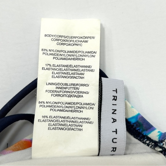 Trina Turk Moonlight Tie Dye Bandeau One Piece Strappy Swimsuit, Size 8 - Picture 15 of 15